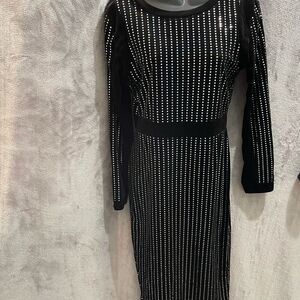 Elegant Black Sequin Dress. Size XL